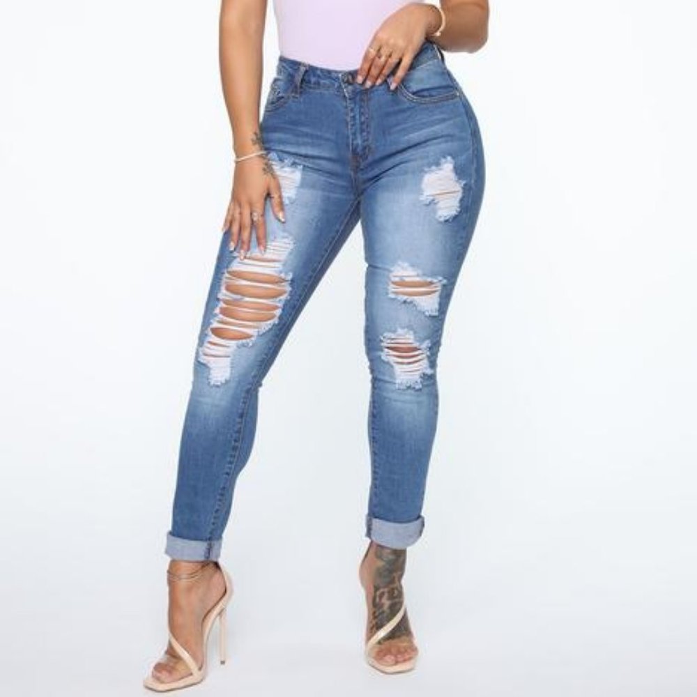 Fashion Nova "Digging for Gold" Jeans Sz 5